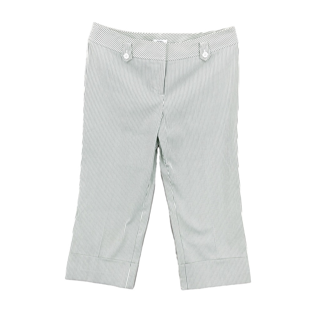 LOFT Marisa Cropped Pants Striped Green, White